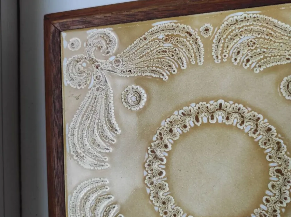Dessous de plat bois et céramique