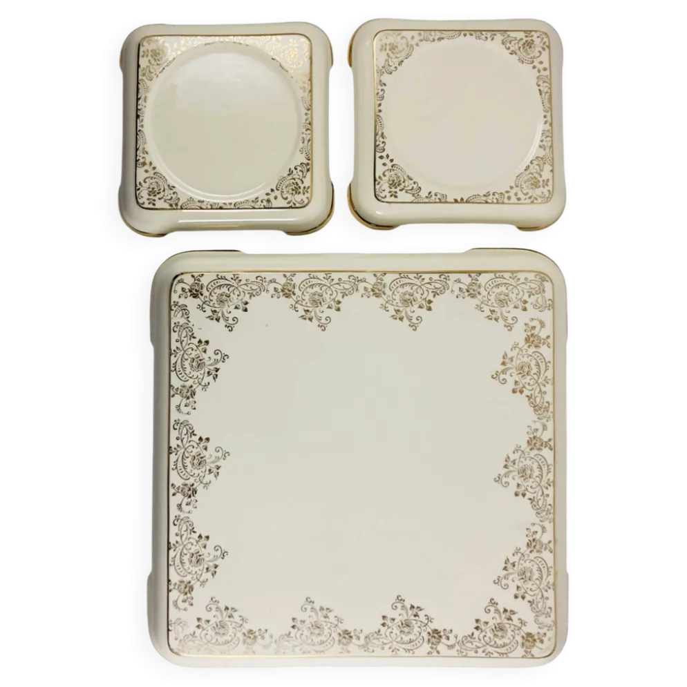 Dessous de Plat / Bouteilles Villeroy & Boch Doré Mettlach Sarre 47-56