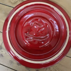 Dessous de plat cannetons vintage bordeaux et liseré doré