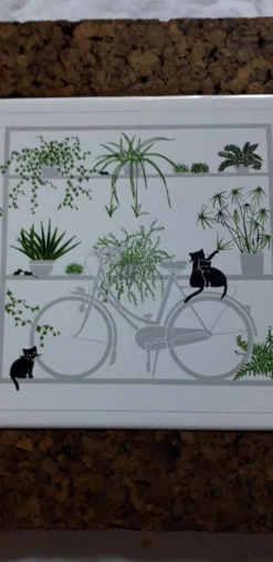 Dessous de plat décoratif en céramique et liège
