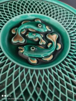 Dessous de plat, dessous de bouteille et porte-couteaux en céramique verte