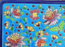Dessous de plat emaux cloisonné De Longwy décor rare de longwy