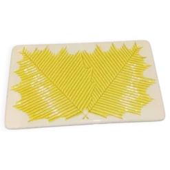 Dessous de plat en céramique décor de feuilles Verceram 60's