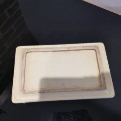 Dessous de plat en céramique décor de feuilles Verceram 60's