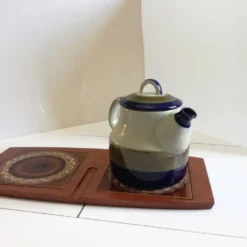 Dessous de plat en céramique et en teck de wyncraft, angleterre, 1970