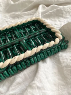 Dessous de plat en céramique tressée Vallauris vintage