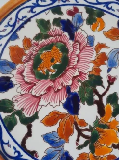 Dessous De Plat En Faïence De Gien, Pivoine