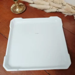 Dessous de plat en faïence fleurie