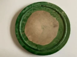 Dessous de plat en terre vernissée vert 1950 Aegitna Vallauris