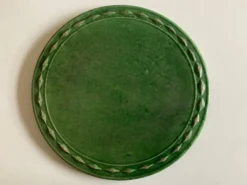 Dessous de plat en terre vernissée vert 1950 Aegitna Vallauris