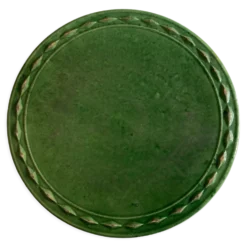 Dessous de plat en terre vernissée vert 1950 Aegitna Vallauris