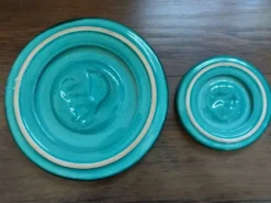 Dessous de plat et de bouteille vert émeraude motif canard
