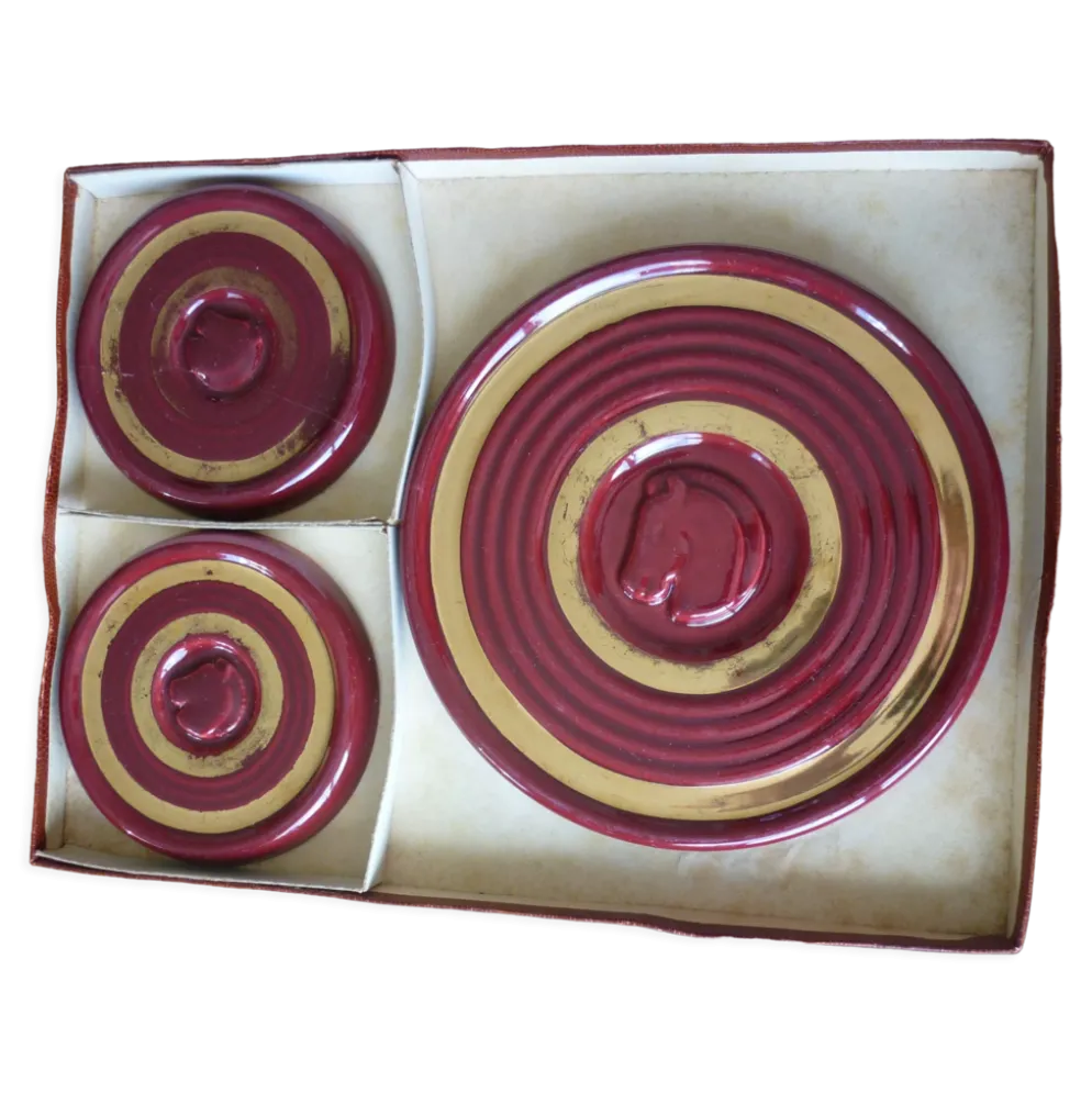 Dessous de plat et de bouteilles art déco des années 30