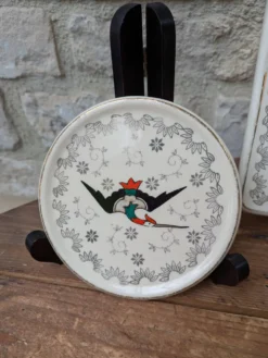 Dessous de plat et 2 dessous de bouteille Longwy modèle Chypre