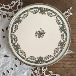 Dessous de plat faïence Sarreguemines Dubarry