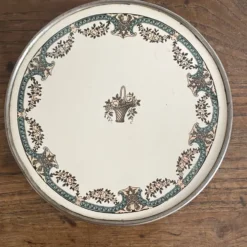 Dessous de plat faïence Sarreguemines Dubarry