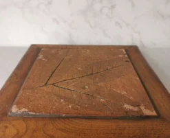 Dessous de plat feuilles bois et carreau
