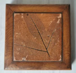 Dessous de plat feuilles bois et carreau