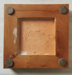 Dessous de plat feuilles bois et carreau