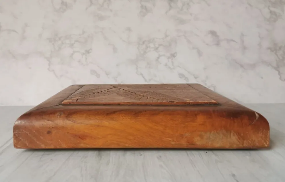 Dessous de plat feuilles bois et carreau