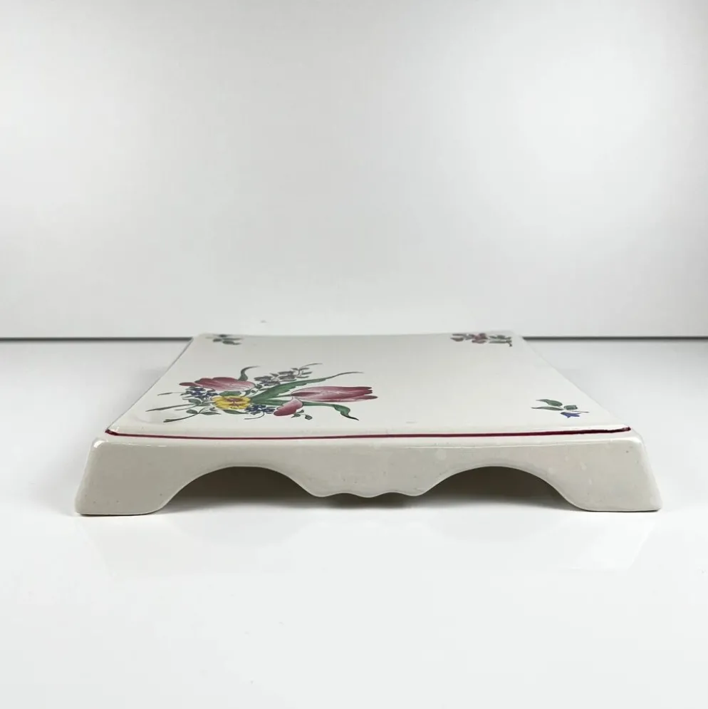 Dessous de plat KG Lunéville, modèle "Réverbère", motif tulipe