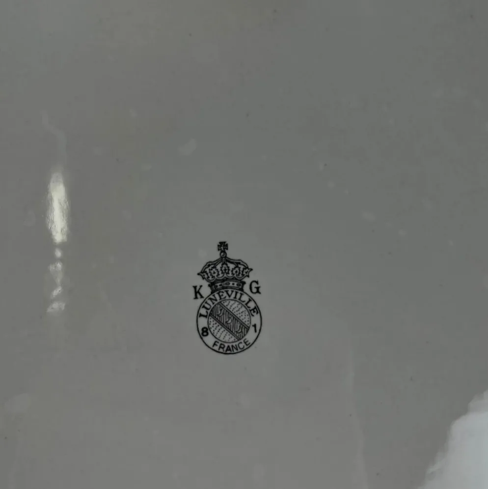 Dessous de plat KG Lunéville, modèle "Réverbère", motif tulipe