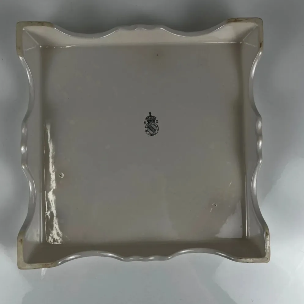 Dessous de plat KG Lunéville, modèle "Réverbère", motif tulipe