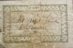 Dessous de plat musical ancien en bois sculpté et faïence Belle Époque