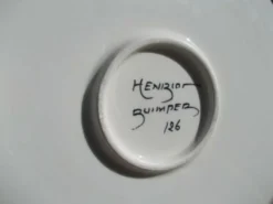 Dessous de plat ou plat Quimper Henriot géométrique
