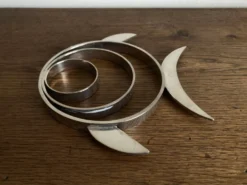 Dessous de plat poisson chromé 1970 space age