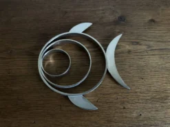 Dessous de plat poisson chromé 1970 space age
