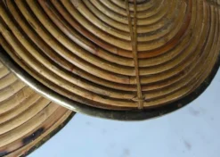 Dessous de plat rotin attribués à Gabriella Crespi