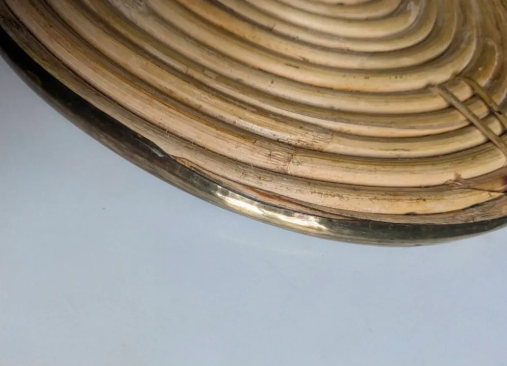 Dessous de plat rotin attribués à Gabriella Crespi
