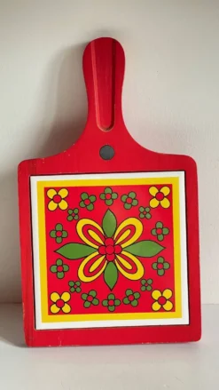 Dessous de PLAT Rouge VINTAGE