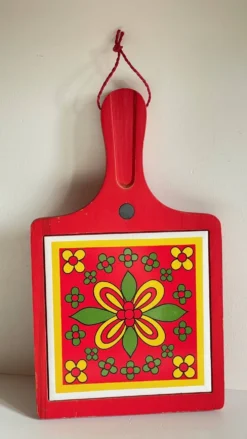 Dessous de PLAT Rouge VINTAGE