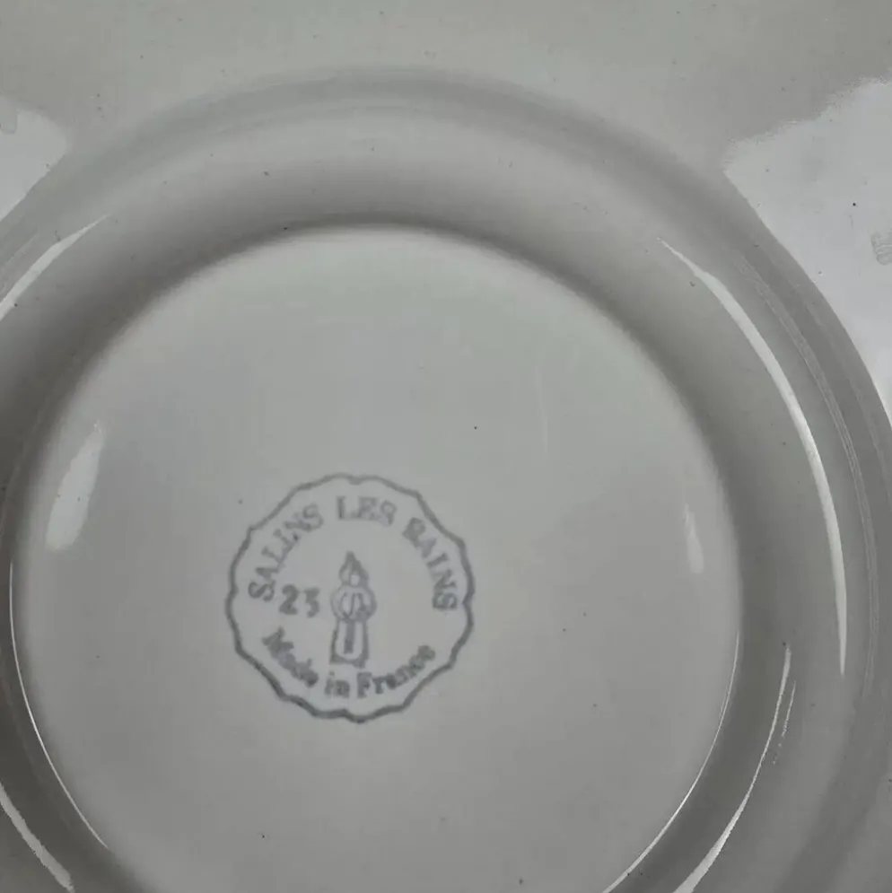 Dessous de plat Salins – décor pastel paysage de village – rare modèle vintage années 50