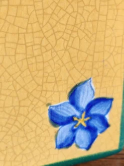 Dessous de plat signé l. drimmer en céramique émaillée jaune