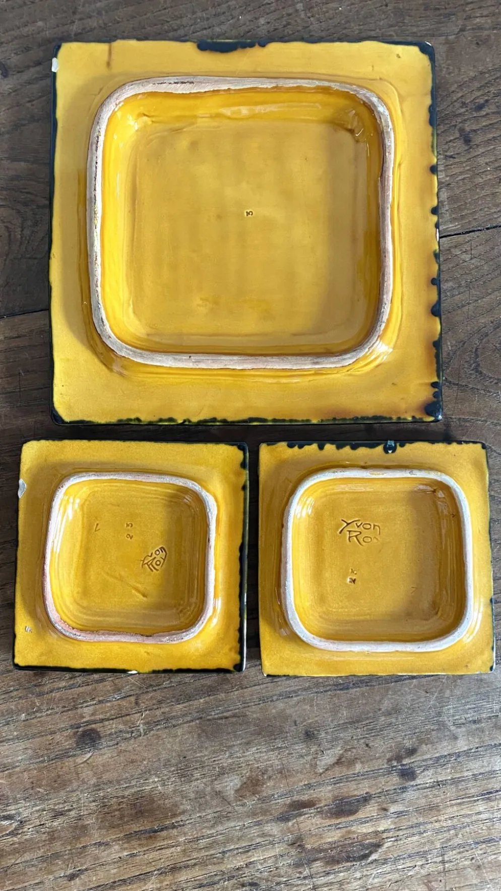 Dessous de plats Yvon Roy, années 50-60