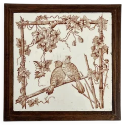 Dessous de plat terre de fer oiseaux « Le Favori » Longwy
