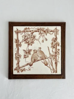 Dessous de plat terre de fer oiseaux « Le Favori » Longwy