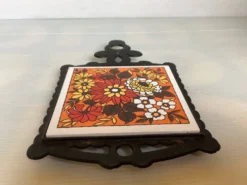 Dessous de plat théière jaune orangé Japan