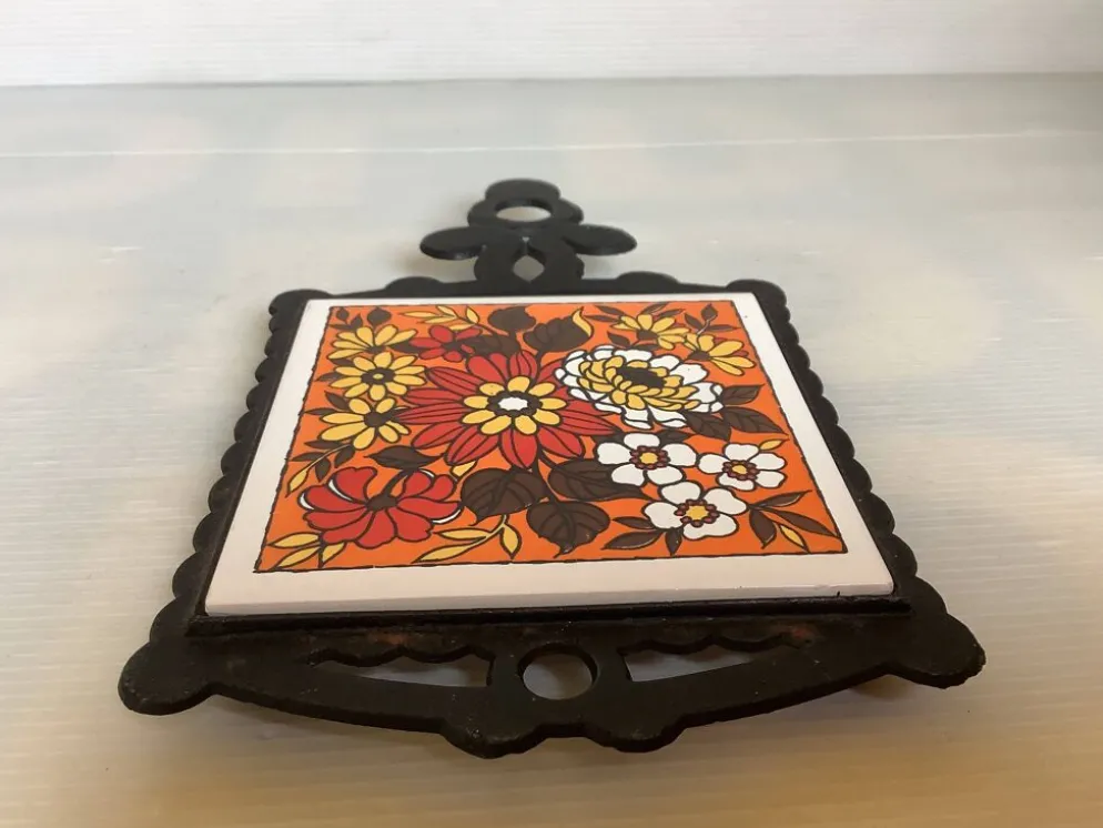 Dessous de plat théière jaune orangé Japan
