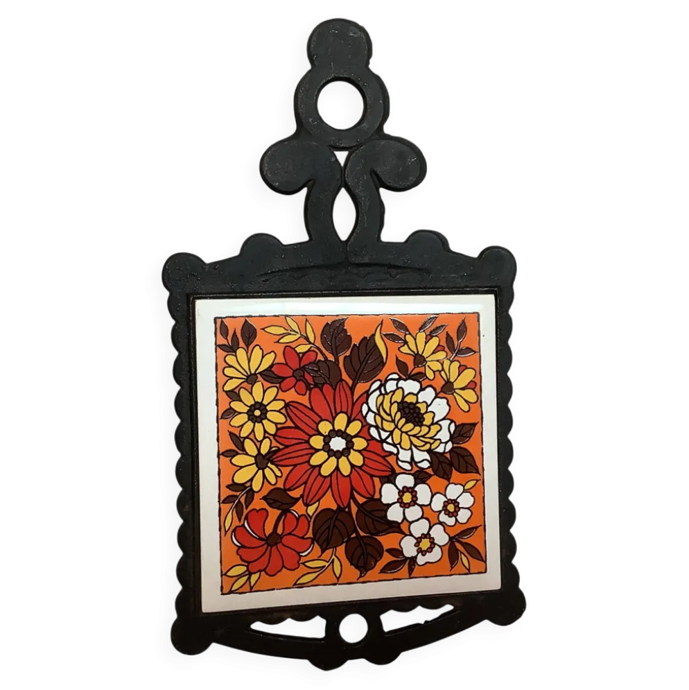 Dessous de plat théière jaune orangé Japan