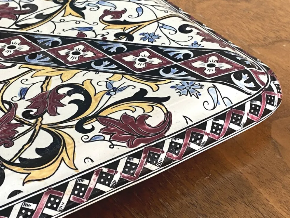 Dessous de plat Vintage en faïence de Gien décor bleuets
