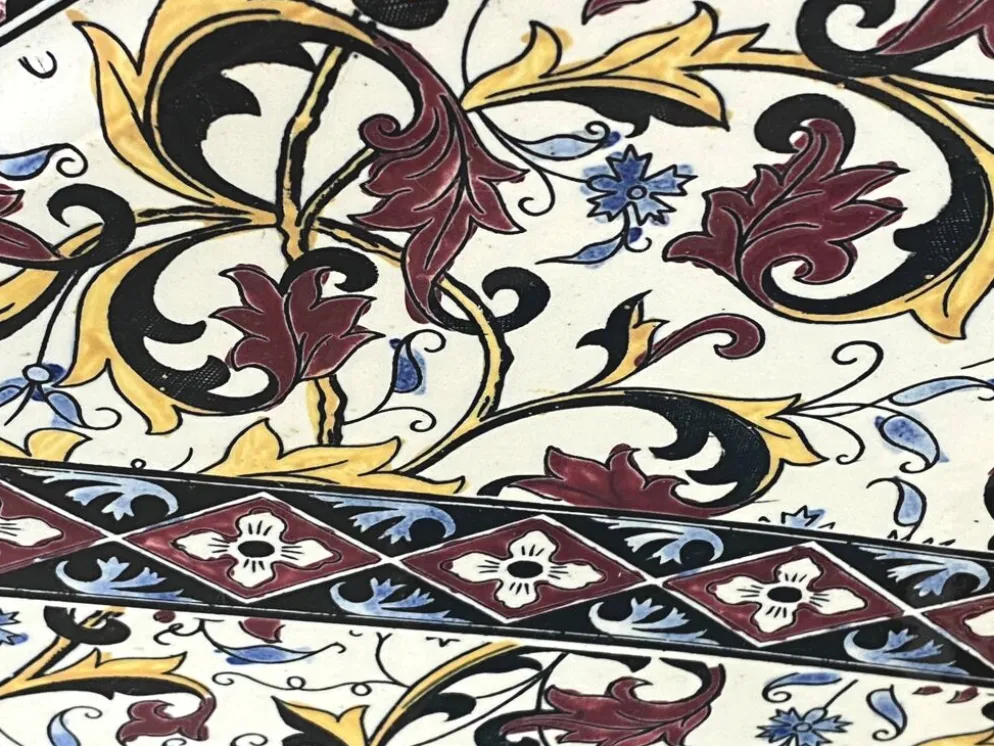 Dessous de plat Vintage en faïence de Gien décor bleuets