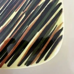 Dessous de plat vintage Saint Clément | Années 60 | Peint à la main | Vert