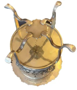 Dessous de verre antique victorien en plaqué argent avec support pour bouteille de vin en relief de style Sheffield