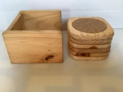 6 dessous de verre bois scandinave et liège