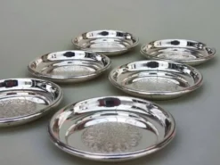 Dessous de verre en métal argenté WMF