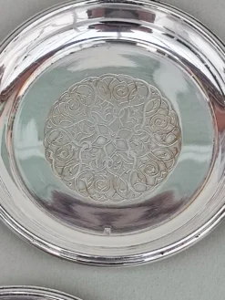Dessous de verre en métal argenté WMF